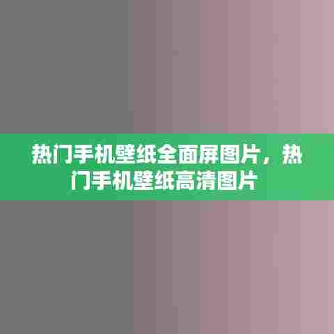 热门手机壁纸全面屏图片，热门手机壁纸高清图片 