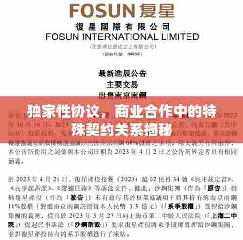 独家性协议，商业合作中的特殊契约关系揭秘