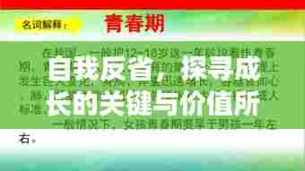 自我反省，探寻成长的关键与价值所在