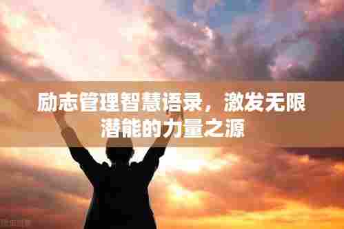 励志管理智慧语录，激发无限潜能的力量之源